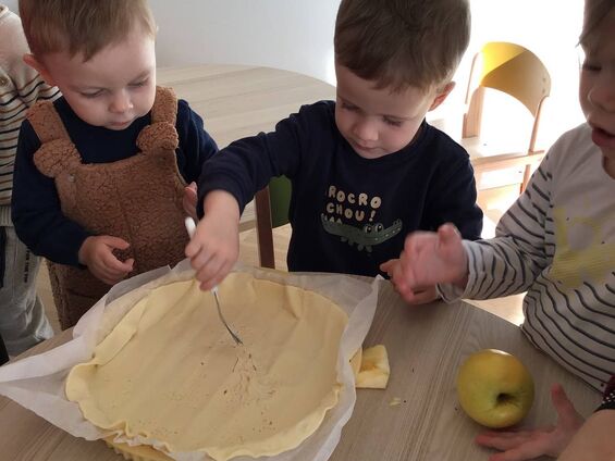 Préparation de la tarte